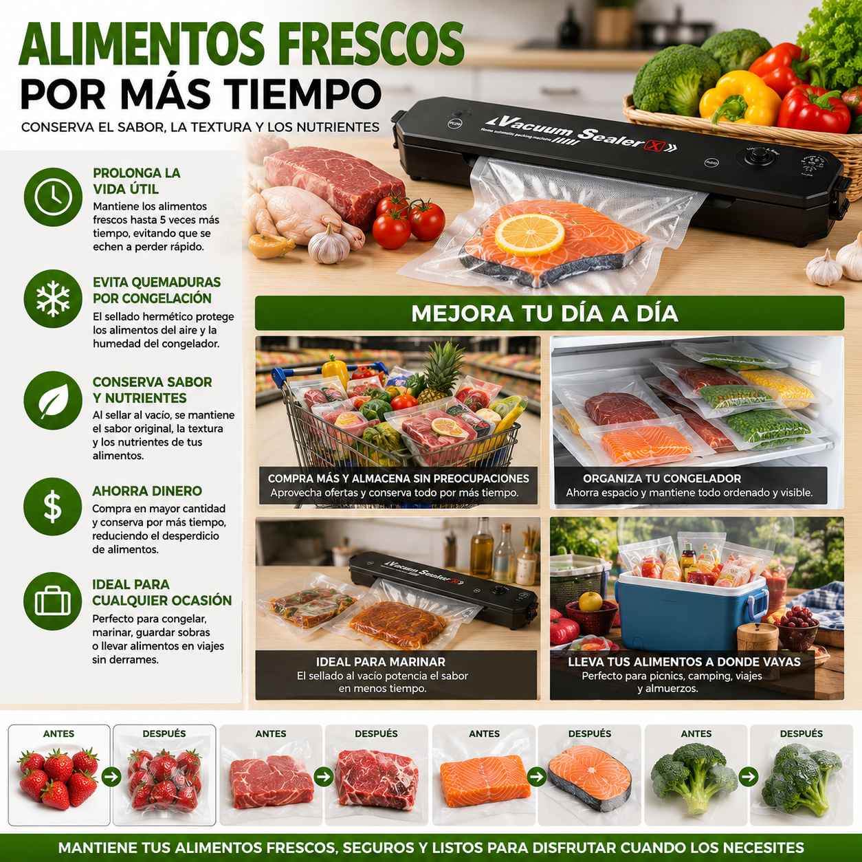VACUFRESH™ | CONSERVA TUS ALIMENTOS FRESCOS POR MÁS TIEMPO
