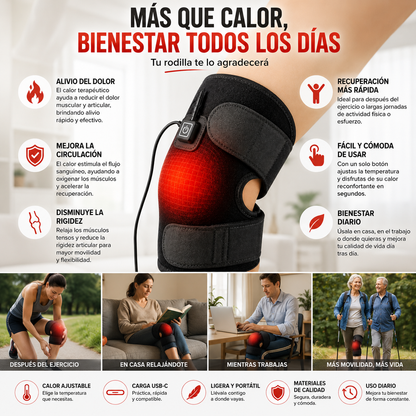 THERMAKNEE™| ALIVIA LAS MOLESTIAS, RECUPERA TU MOVILIDAD Y DISFRUTA CADA DÍA CON EL PODER DEL CALOR TERAPÉUTICO.