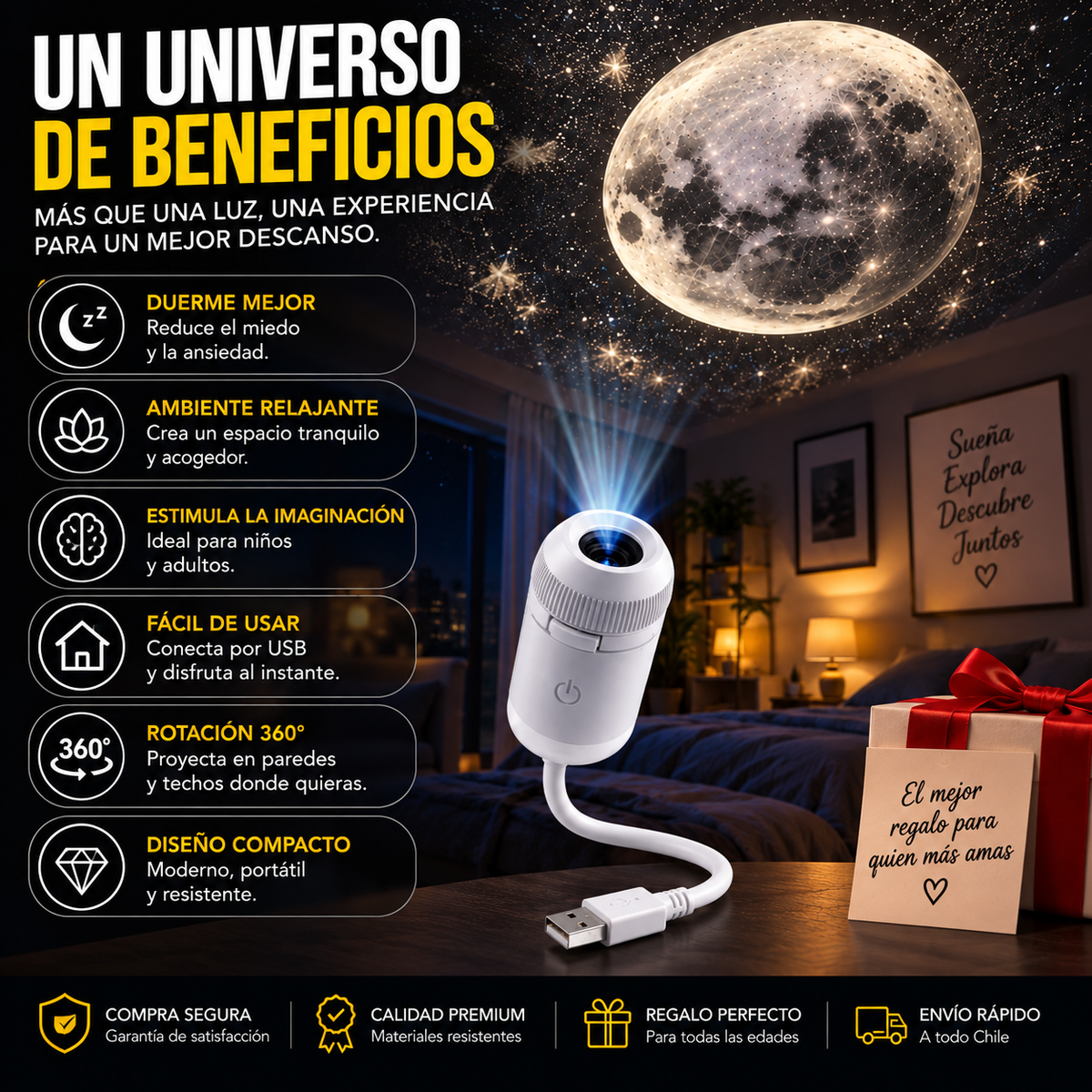 COSMOVISION™| TRANSFORMA CUALQUIER HABITACIÓN EN UN ESPECTÁCULO GALÁCTICO