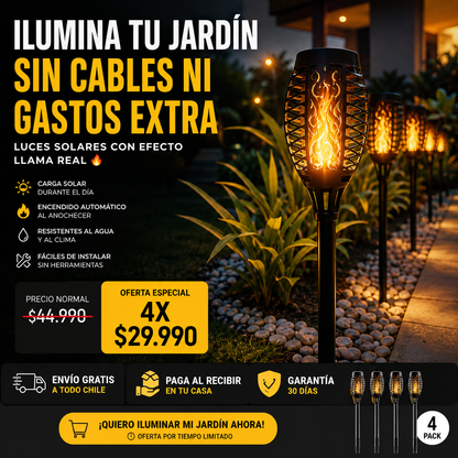 FLARELUX™ | TRANSFORMA TU JARDÍN CON UNA LUZ CÁLIDA Y ACOGEDORA
