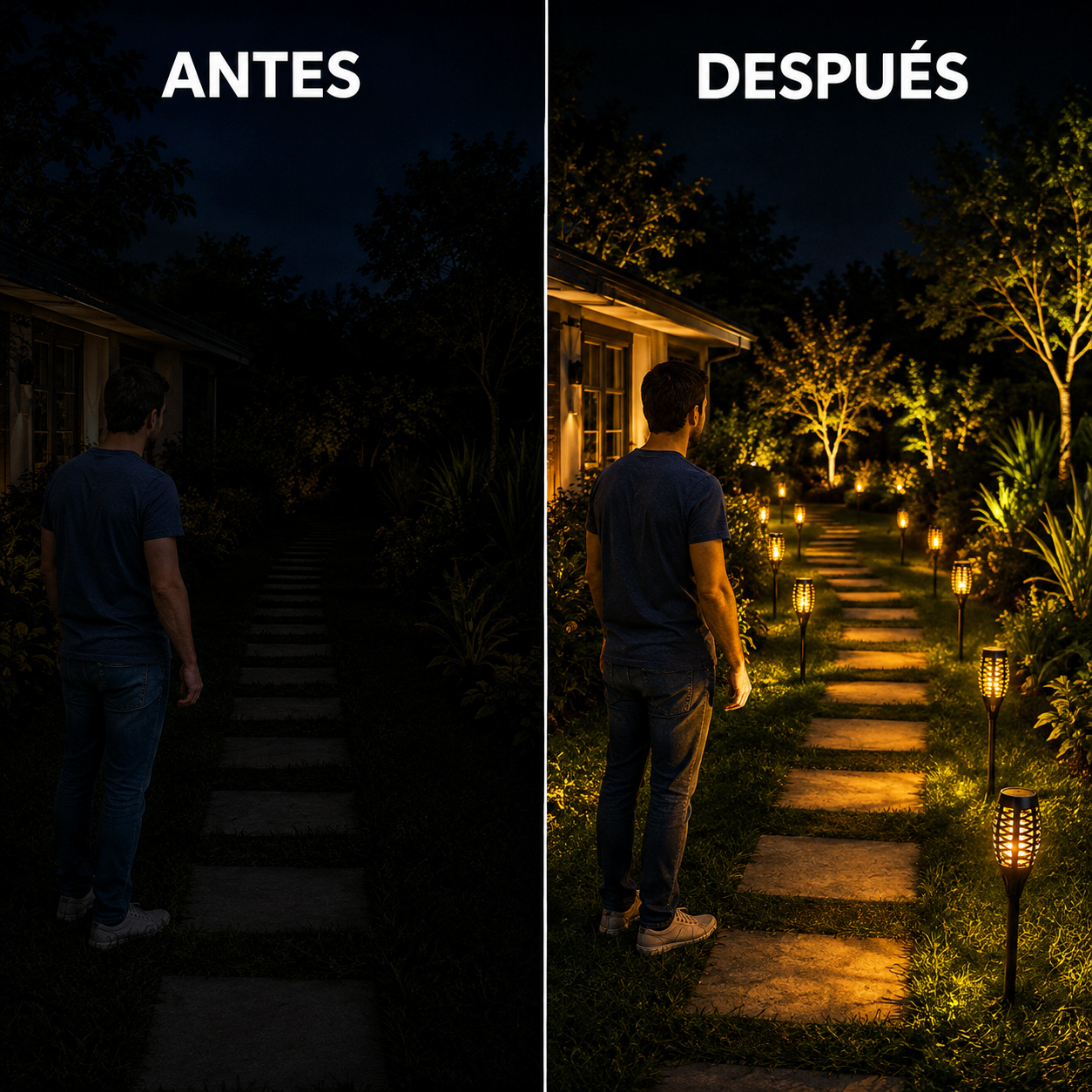 FLARELUX™ | TRANSFORMA TU JARDÍN CON UNA LUZ CÁLIDA Y ACOGEDORA