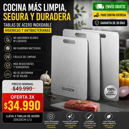 CORTEX™ STEEL | DEJA ATRAS LAS TABLAS QUE ACUMULAN RESIDUOS Y OLORES