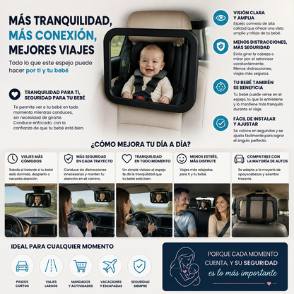 BABYVIEW™ | MANTÉN A TU BEBÉ SIEMPRE A LA VISTA Y CONDUCE CON MAYOR TRANQUILIDAD