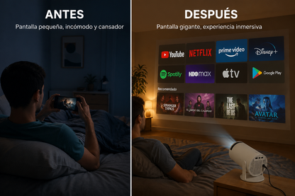 DUALVISION™|  TRANSFORMA CUALQUIER PARED EN UNA PANTALLA GIGANTE