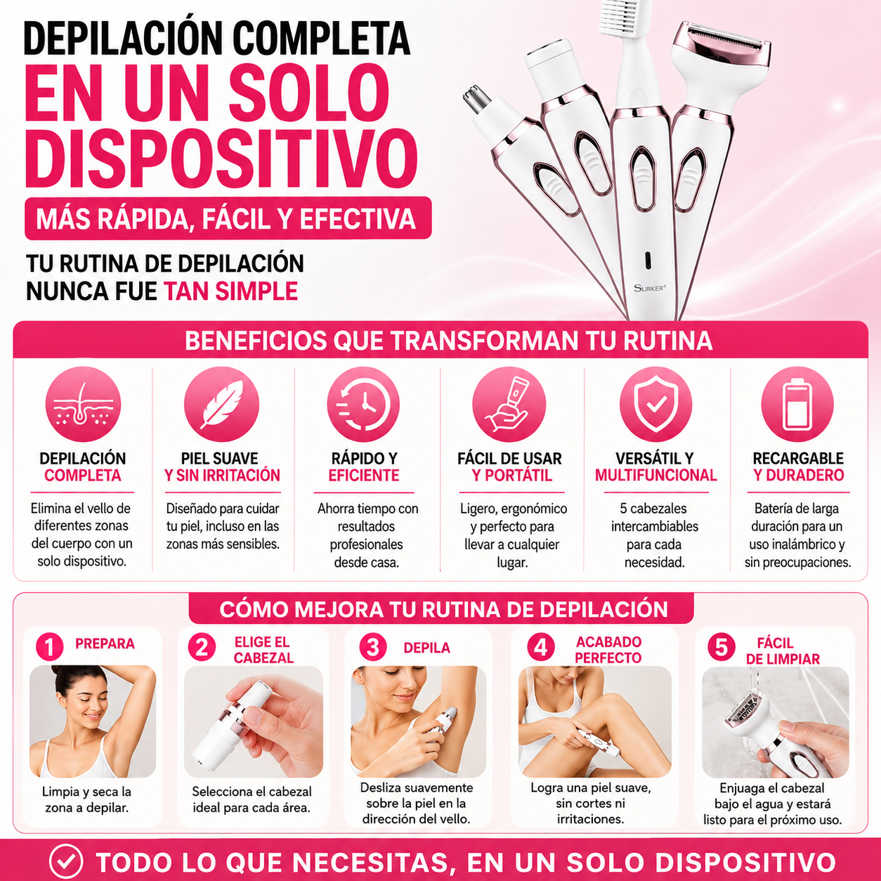 SILKPRO™| SOLUCIÓN PARA UNA PIEL SUAVE, SIN VELLO Y SIN COMPLICACIONES.
