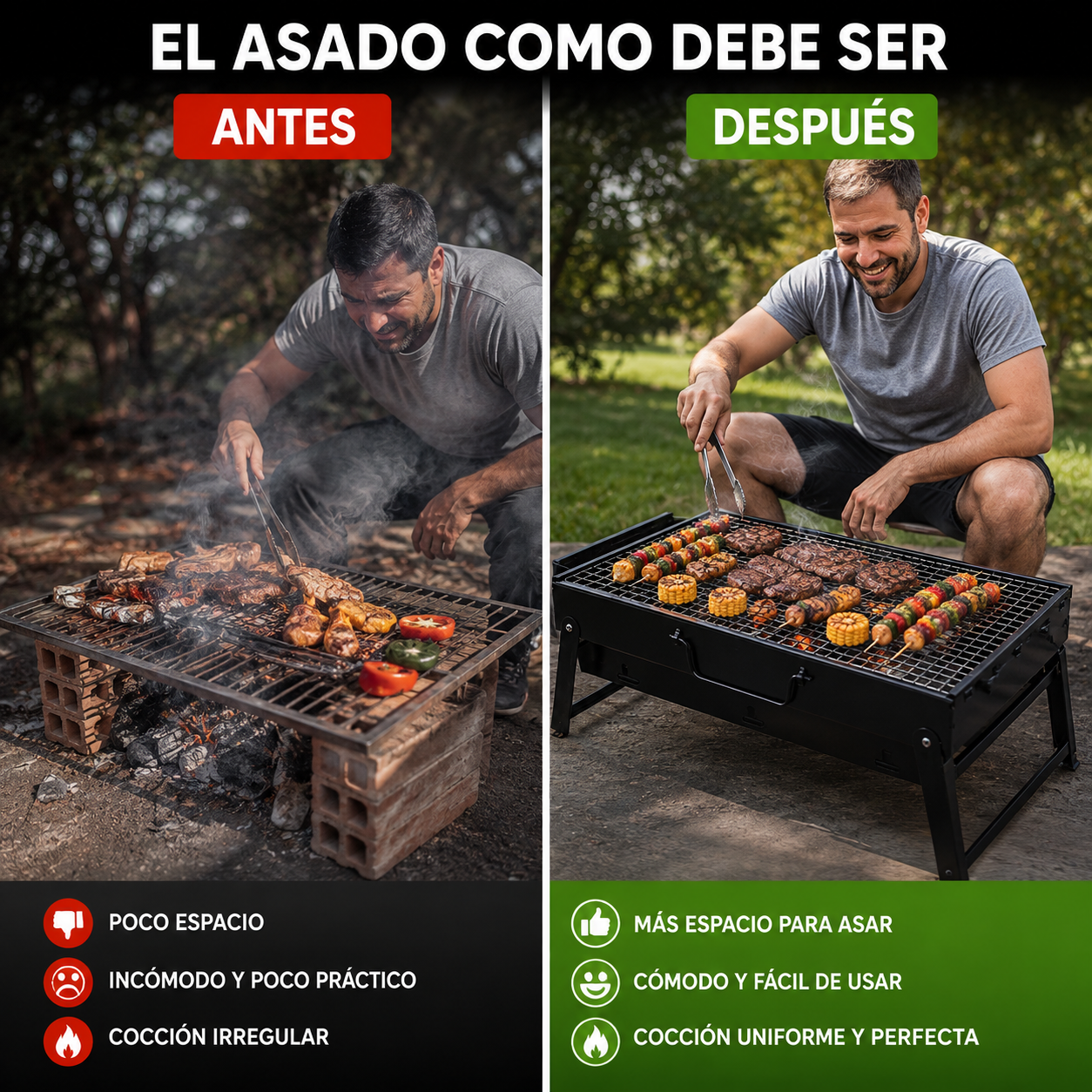 GRILLFLEX™ | LA PARRILLA PORTÁTIL QUE LLEVA EL ASADO A DONDE QUIERAS