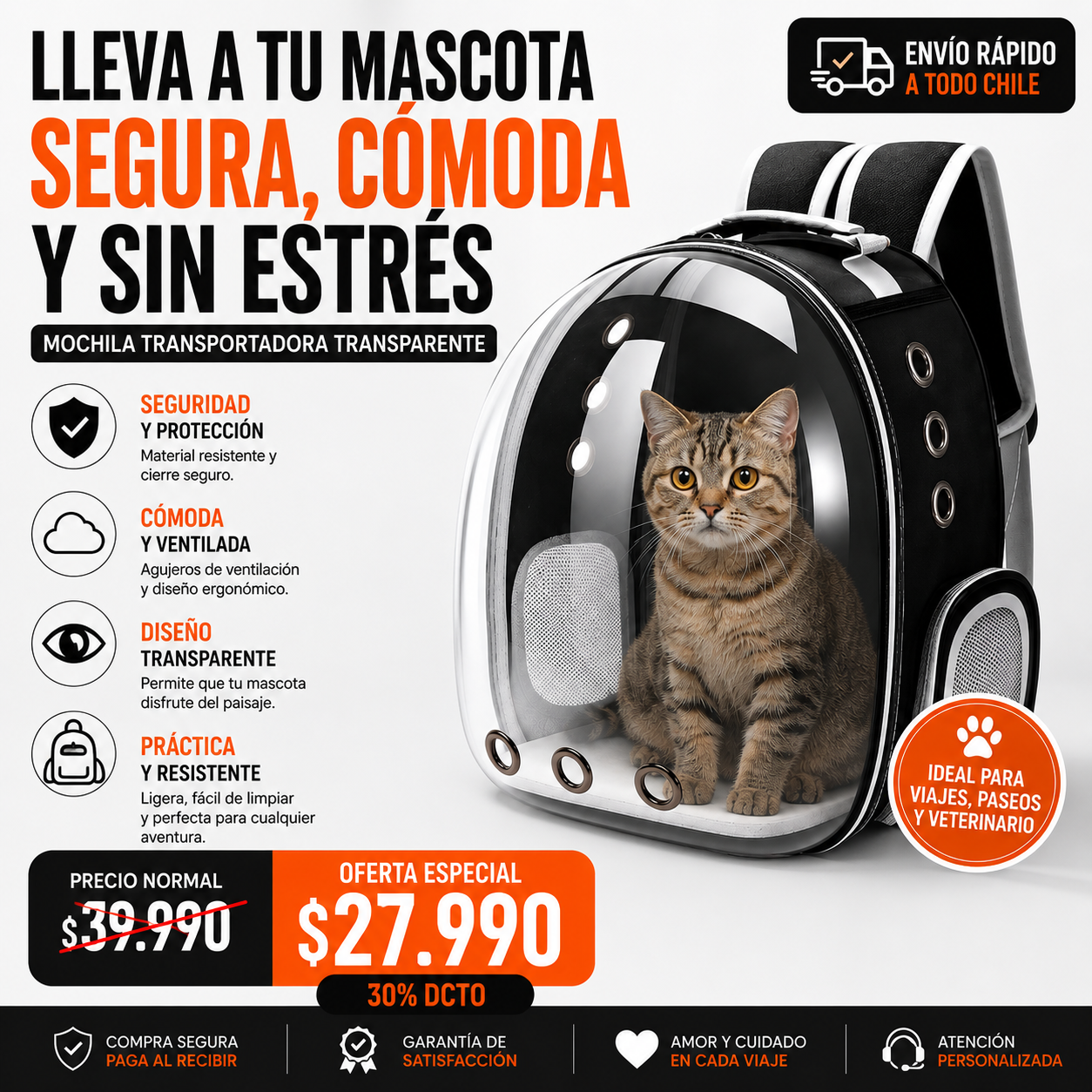 MOCHILA PETAIR 360° | ADIÓS AL ESTRÉS DURANTE LOS VIAJES