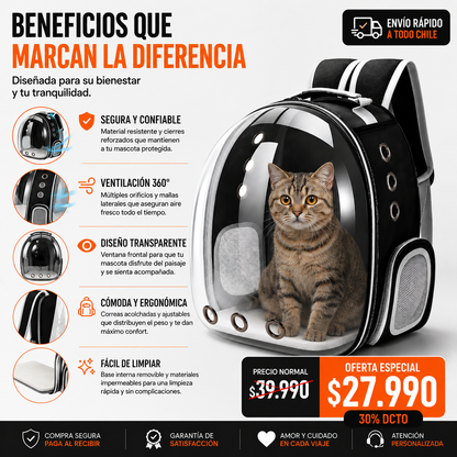 MOCHILA PETAIR 360° | ADIÓS AL ESTRÉS DURANTE LOS VIAJES