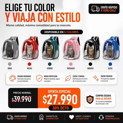 MOCHILA PETAIR 360° | ADIÓS AL ESTRÉS DURANTE LOS VIAJES