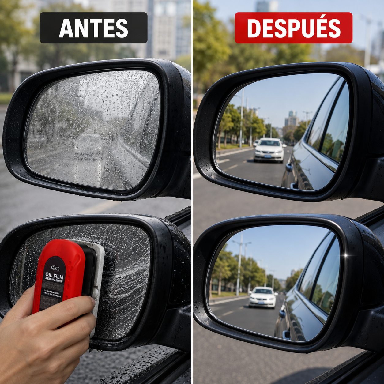 CLEARVISION BRUSH™ | ELIMINA EL EMPAÑAMIENTO, LA GRASA Y LAS MANCHAS PARA RECUPERAR UNA VISIBILIDAD CLARA Y CONDUCIR CON MAYOR SEGURIDAD.