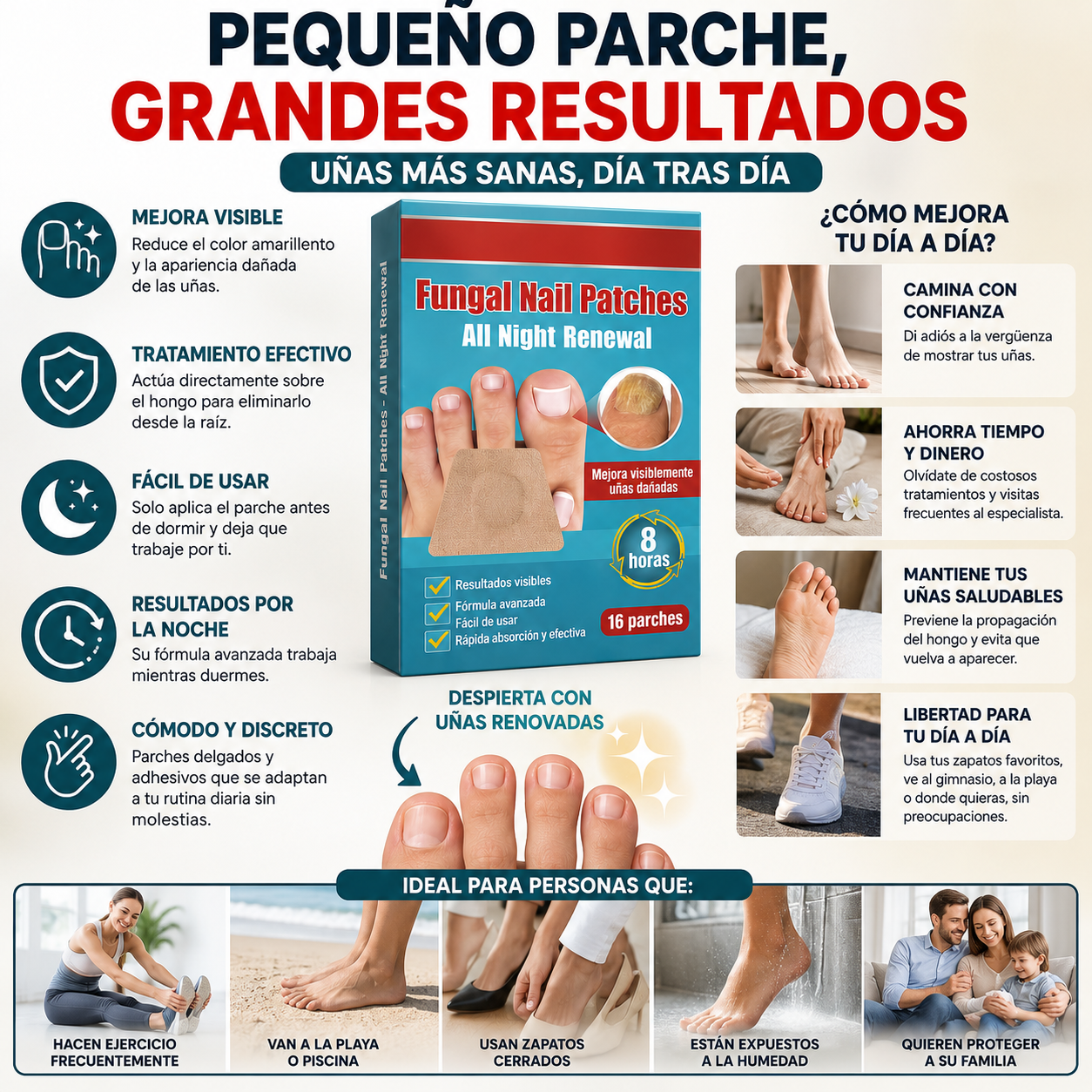MYCONAIL PATCH™ | RECUPERA LA APARIENCIA SALUDABLE DE TUS UÑAS.