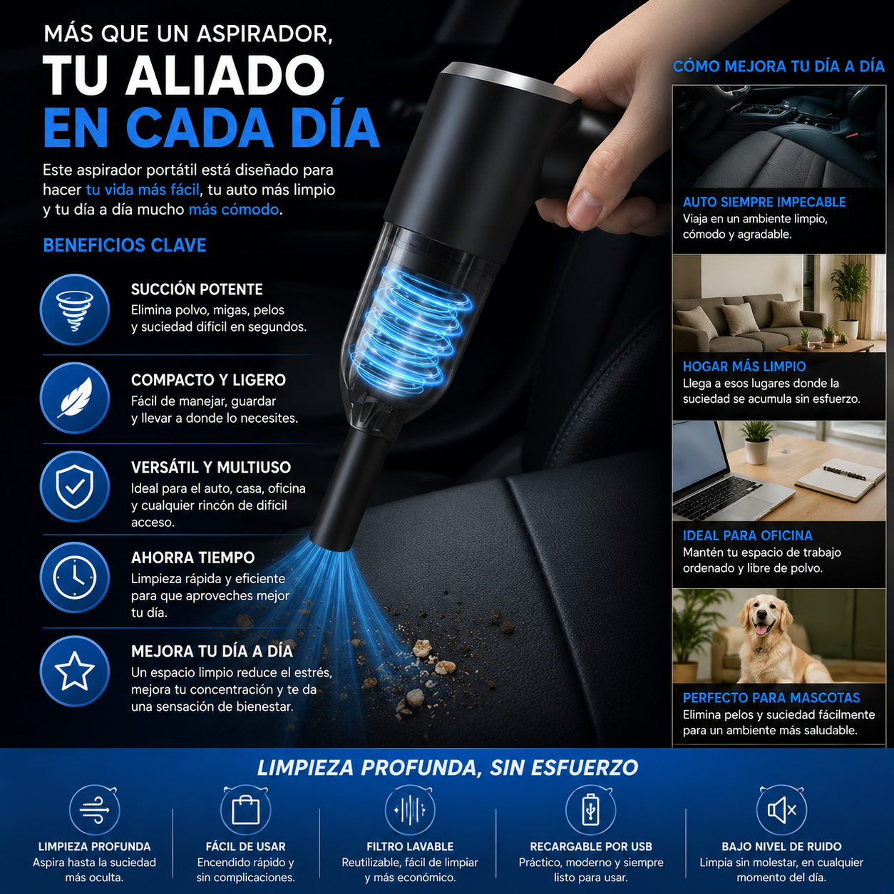 TURBOVAC™  | SUCCIÓN POTENTE PARA UNA LIMPIEZA PROFUNDA.