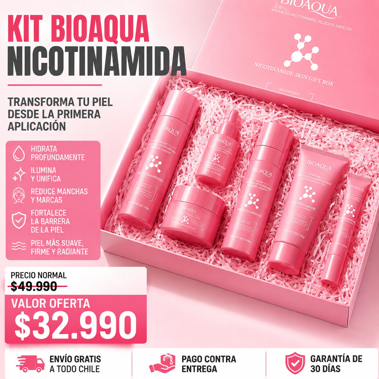 SKINCARE BIOAQUA ™ | RECUPERA EL BRILLO, LA SUAVIDAD Y LA UNIFORMIDAD DE TU PIEL CON UNA RUTINA COMPLETA