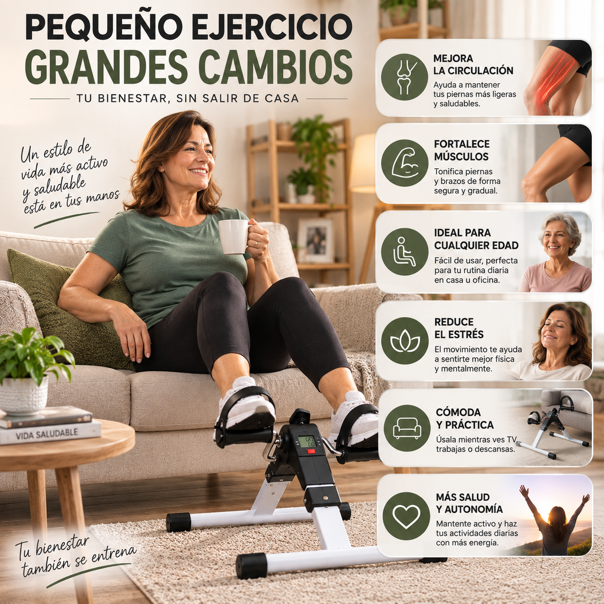 PEDALFIT™ | ACTÍVATE SIN SALIR DE CASA CON SOLO 10 MINUTOS AL DIA