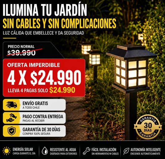 SOLARLIGHT™ | ILUMINA TU JARDÍN SIN CABLES NI COMPLICACIONES