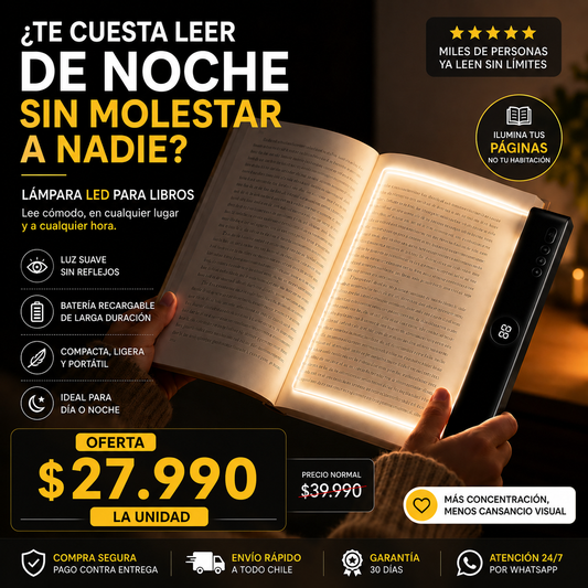 LUMIREAD™ | LEE DE NOCHE SIN MOLESTAR A NADIE.